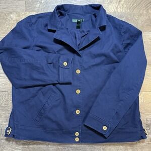 Lauren Ralph Lauren Women's‎ Navy Blue Blazer Size 18 Old Money Gold Buttons